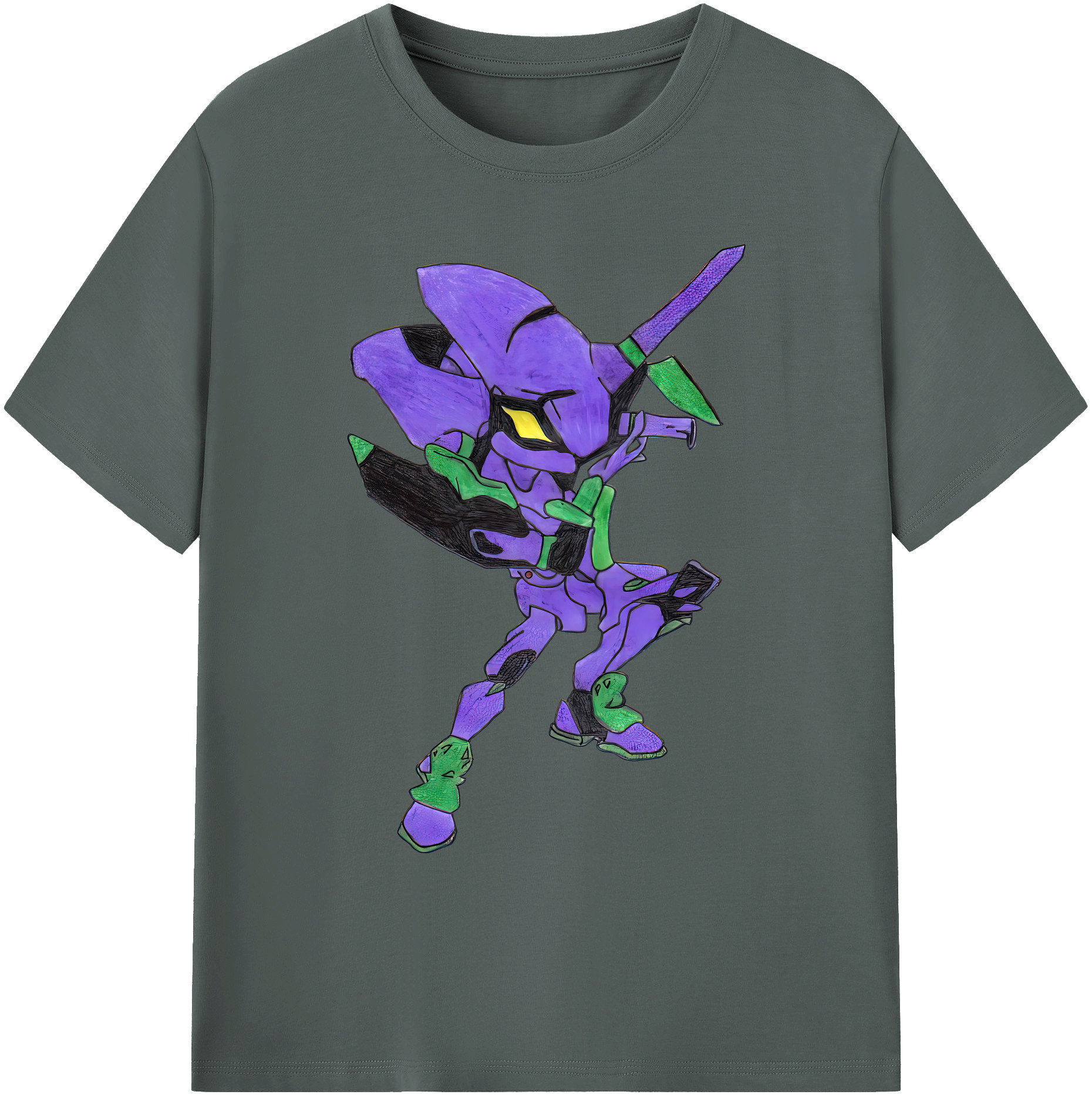 （画像用） EVA 新世紀エヴァンゲリオン 綿100％ メンズ半袖Tシャツ｜肌触りやわらか＆通気性